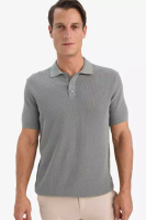 DeFacto 100% Cotton Standard Fit Polo Neck Short Sleeve Knit T-Shirt E5866Ax25Sp
