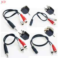 Universal RCA Cable 3.5mm Jack Stereo Audio Cable to 2RCA Socket Female to male to Headphone 3.5 AUX Y Adapter AV DVD Amplifi