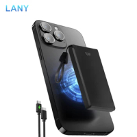 LANY Power Bank 5000mAh Mini Magnetic Wireless Fast Charge Auto-wake For iPhone 15 14 13 12 Pro Max Magsafe Powerbank