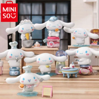 MINISO Cartoon Animation Sanrio Cute Cinnamoroll Cooking House Series Blind Box Figure Desktop Ornament Children's Toy Gifts