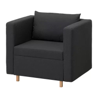 GALLNÅS 扶手椅, 多用途/vissle 深灰色, 89x71x75 公分