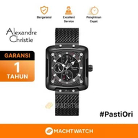 Jam Tangan Wanita Alexandre Christie Passion AC 3030 BF BIPBA Ladies Black Dial Black Mesh Strap