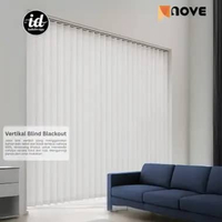 Vertical Blind Blackout Nove – Tirai Jendela Kantor & Ruang Tamu Minimalis Block Cahaya 100% L.100CM