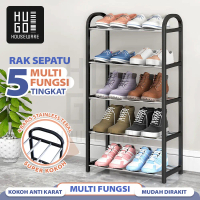 HUGO Rak Sepatu 4 dan 5 Susun Portable Serbaguna Stainless Steel