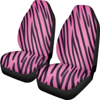 Vehicle Seat Covers Pink Purple Tiger Striped Black Seamless Pattern Seat Protector Cushion for Auto Truck Van Interior Cover