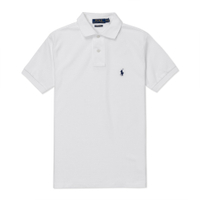 Polo Ralph Lauren RL 熱銷刺繡小馬短袖POLO衫(CUSTOM SLIM FIT)-白色