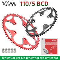 VXM 110/5 BCD 110BCD Road Bike Narrow Wide Chainring 36T-58T Chainwheel Bicycle Crank Accessories For Shimano Sram 52T 50T 48T