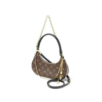 Tas LOUIS VUITTON LV CATCHY PM ECLIPSE BLACK BROWN SHOULDER BAG 100% ORIGINAL 18X6X13CM