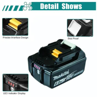 Makita Original Lithium ion Rechargeable Battery 18V 6000mAh 18v 6.0Ah drill Replacement Battery BL1860 BL1830 BL1850 BL1860B