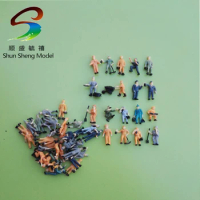 50pcs 1:87 Well Painted Figures Workers HO Scale