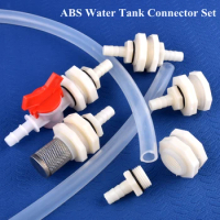 G1/2 To 10mm ABS Water Tank Connector Set Aquarium Tank Joint Watering Irrigation Valve Garden Water Silicone Hose Filter Joint