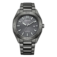 CITIZEN 星辰 光動能八角形格紋面手錶-男錶(BM7637-81H)41mm