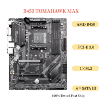 For MSI B450 TOMAHAWK MAX Motherboard 64GB Socket AM4 DDR4 ATX Mainboard 100% Tested Fast Ship