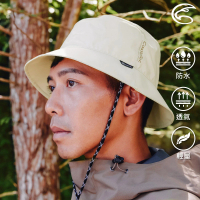 【ADISI】輕量3L防水高透氣漁夫帽 AH23046 / 浮石白(防水帽 防曬帽 遮陽帽)