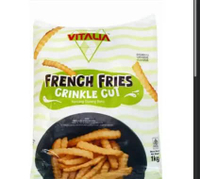 VITALIA CRINKLE CUT FRENCH FRIES 1KG BY BERNARDI KENTANG GORENG POTONGAN GERIGI FROZEN 1000GR HALAL