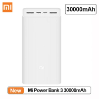 Xiaomi Power Bank 30000mAh PB3018ZM Fast Charging PD18W 3 USB Type C Portable Mi Powerbank 30000 External Battery Poverbank