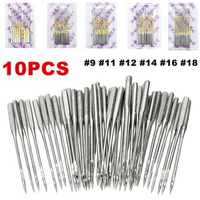 10 Pcs Household Sewing Machine Needles Kit Packing #11 #12 #14 #16 #18 For Old Type Janome Sewing MachineSinger Brother Sewing