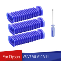 Blue Hose For Dyson V6 V7 V8 V10 V11 Soft Velvet Roller Suction Hose Replacement Part Home Cleaning Vacuum Cleaner Accessories