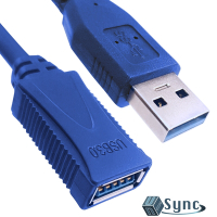 【UniSync】 USB3.0公對母 超光速延長線/資料傳輸線 0.8M