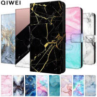 Leather Flip Case For OPPO A16 A16s A54s A55 A94 5G F5 F7 F9 Marble Wallet Phone Case for Oppo A31 A91 A 16 16s BOOK Cover Bag