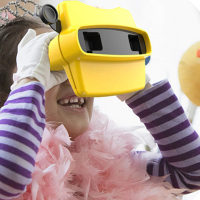 กล้องสไลด์ Viewer 3D, วัสดุพลาสติก, พร้อมเลนส์ปรับได้, ของเล่นเพื่อการศึกษา, สำหรับเด็กและผู้ใหญ่