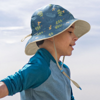 美國《Sunday Afternoons》Kids Natural Blend Cape 兒童 抗UV 可掀式雙面護頸帽 (香蕉/樺白)