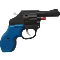 A revolver smashes a model toy. A revolver smashes a gun. A detachable nostalgic toy cannot be fired