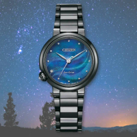 【CITIZEN 星辰】L系列透徹天空氣質優雅光動能女錶 藍黑 30mm(EM0915-86N)