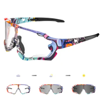 Kapvoe Photochromic Cycling Glasses for Men Sunglasses Bicycle UV400 Mountain MTB Bike Glasses Sports Running Baseball Glasses
