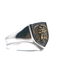Unisex 316L Stainless Steel Angel Wing knight Ring Newest