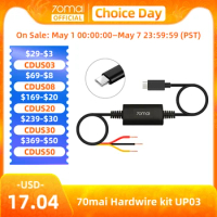 70mai Parking Surveillance Cable UP03 for 70mai A810 X200 Omni M500 Hardwire Kit UP03 24H Parking Monitor