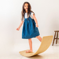 彎曲板 兒童平衡板雙人彎曲板寶寶室內木製感統訓練聰明板家用蹺蹺板玩具
