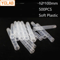 YCLAB 500PCS 12*100mm Disposable Test Tube PE Soft Plastic Labware