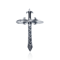 AKE AKE Prophet's Calibur Braided Ring แหวนเงินแท้ 925 แกะมือ ลงดำขับลาย ลายดาบกางเขนพันลายเกลียว