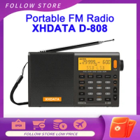 SIHUADON XHDATA D808 2023 Upgraded Version Portable FM Radio XHDATA D-808 Digital World Receiver DSP Radio FM AM SW SSB AIR