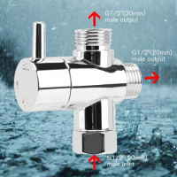 3 way Water Diverter T-shaped Adapter Shower Diverters Connector Toilet Bidet Water Separator Faucet Splitter Valve Converter