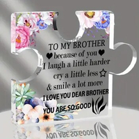 Brother Gifts, thankyou gifts for brothers, Christmas birthday gifts for brothers, acrylic transparent desktop decorations