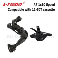 LTWOO A7 1x10 Groupset Trigger Shifter Lever+Rear Derailleur for MTB Bike 10-Speed Cassette Sprockets 42T 46T 50T LTWOO Groupset