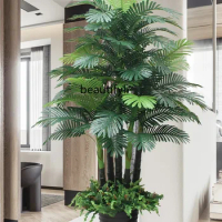 zqArtificial Plant Fake Bonsai Decoration Large Green Plant Interior Decoration Living Room Ground Flower Bonsai
