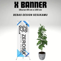 X Banner Spanduk Jualan / Wisuda / Ulang Tahun / Warung dll || Bebas request model desain Banner