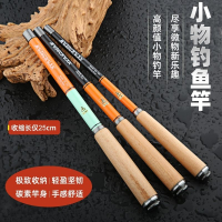 公司貨 免運 小物竿微物竿25CM便攜超短超輕袖珍兒童鳑鲏馬口露營溪流竿 快速發貨