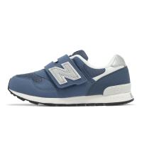 New Balance NB 休閒鞋 313 中童 寬楦 藍 灰 魔鬼氈 小朋友 麂皮 運動鞋 NB PO313TC2-W