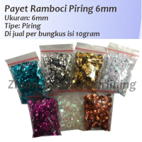 Payet Ramboci Payet Piring 6mm 6 mm harga Murah per 10 gram
