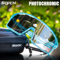 SCVCN New Sports Photochromic Sunglasses Men Outdoor Bicycle Cycling Glasses Women Driving Bike Eyewear UV400 Climbing Goggles