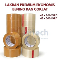 2 PCS LAKBAN PREMIUM 48mm x 200 yard dan 300 yard PLUTO COKLAT BENING OPP TEBAL KUAT 48mm x 300 YARD