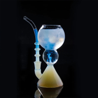 Inmeet Absinthe Glass/Glass Cup with Straw/Cocktail Glass/High Borosilicate Heat-Resistant Glass Cup