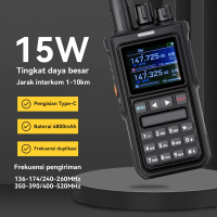 HT HX-8100 Walkie Talkie High Power 15Watt High-capacity 6800mAh Dual Band Radio Long Range 20KM Two