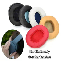 Protein Leather Ear Pads Sponge Soft Ear Cushion Replacement Earbuds Cover For Skullcandy Crusher Wireless/Crusher ANC/Hesh3