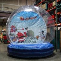 Factory Wholesale Bubble Dome Snow Globe Photo Booth Christmas Yard Snow Globe For Human Size Globe Snow Backdrop Promotion !