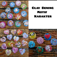 10 Pcs Clay Resin Karakter Clay Bening Motif Clay Lucu Clay Unik